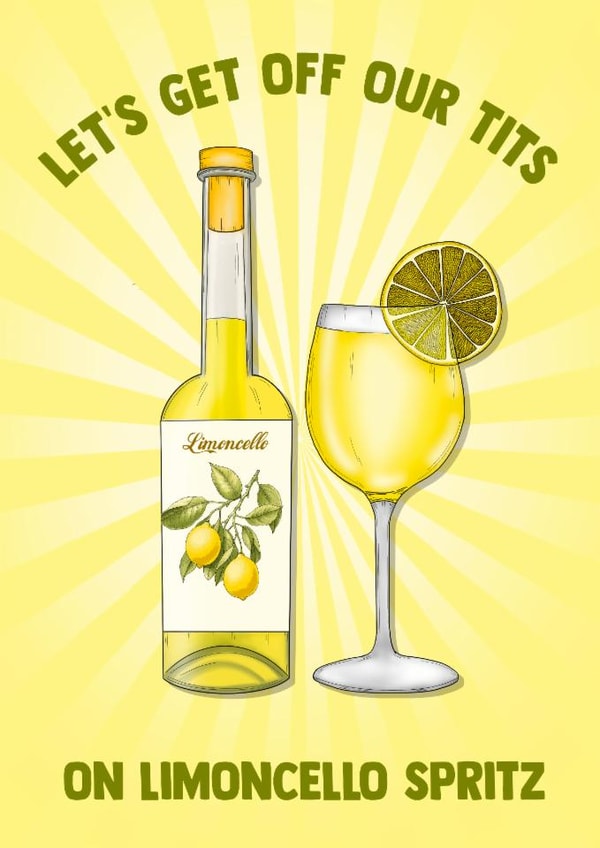 Funny Birthday Card - Limoncello Spritz created by Poppy & Mabel 