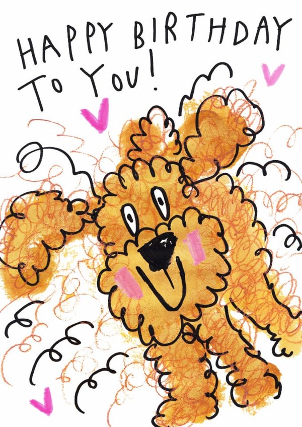 Cute Birthday Card - Cockapoo created by Sketchy Muma