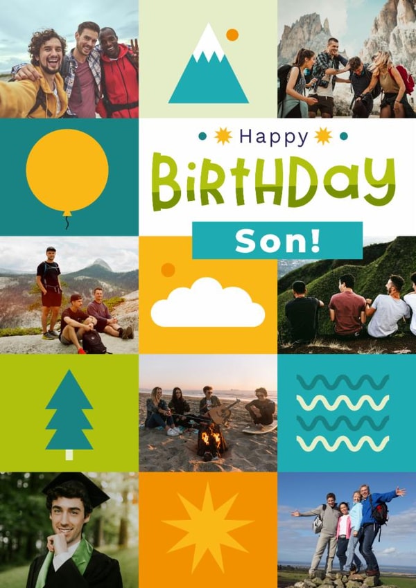 Classic Birthday Card - For Son - Outdoors Elements created by Joanne Hawker