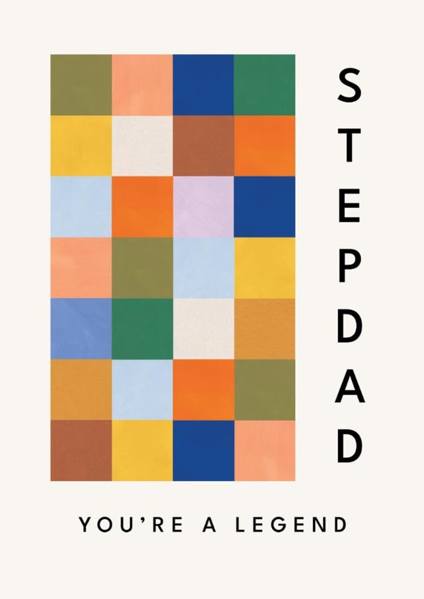 Classic Birthday Card - For Step Dad - Legend created by Lemon and Sugar