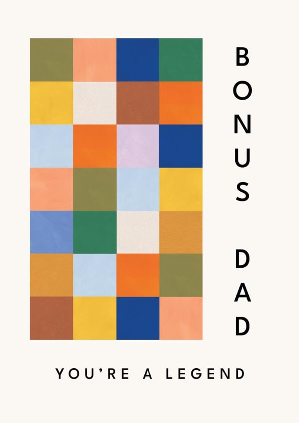 Classic Father's Day Card - Bonus Dad - Legend created by Lemon and Sugar