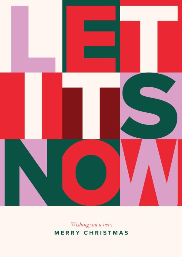 Colourful Typographic Christmas Card for Friends created by Kelly Price