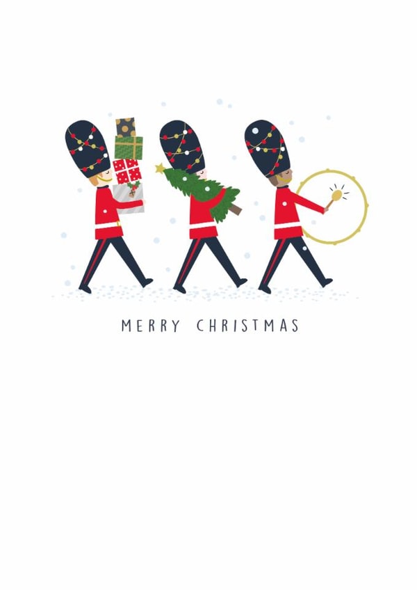 Cute Christmas Card - Royal Guards created by Klara Hawkins