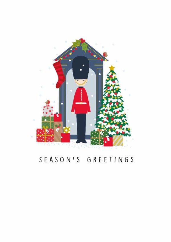Classic Christmas Card - Season's Greetings - London Festive Guard created by Klara Hawkins