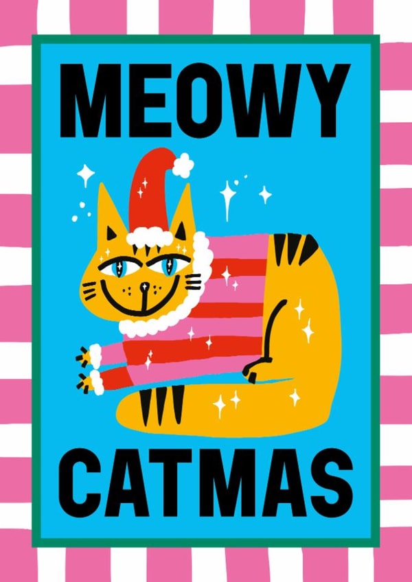 Cute Christmas Card - Meowy Catmas created by Sanders de Roeper