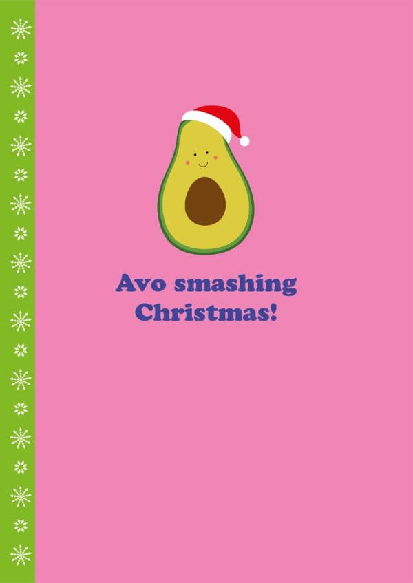 Cute Christmas Card - Avo Smashing Christmas! - Avocado created by Happy Street