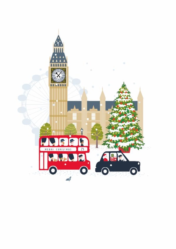 Classic Christmas Card - Big Ben - London created by Klara Hawkins
