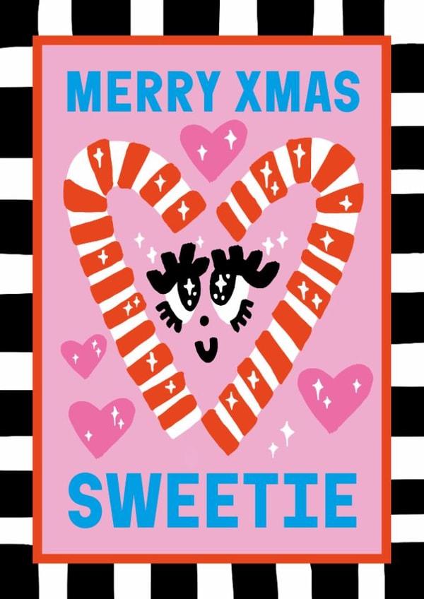 Cute Christmas Card - Candy Cane Heart created by Sanders de Roeper