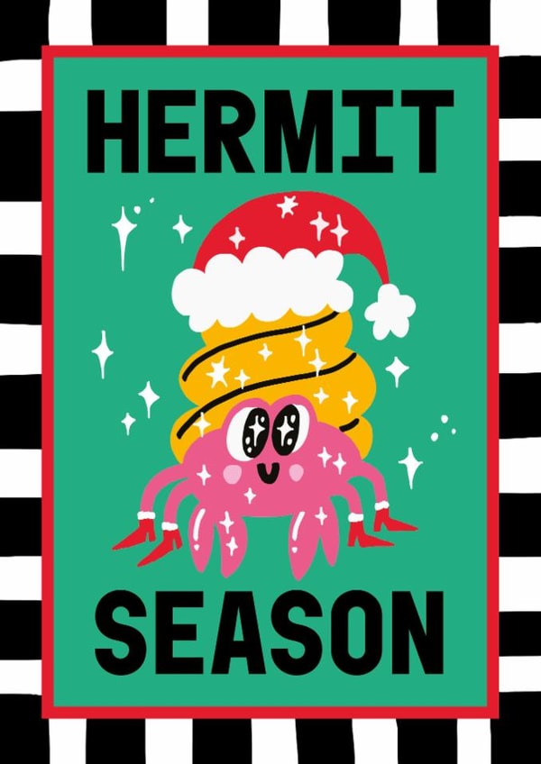 Cute Christmas Card - Hermit Season created by Sanders de Roeper
