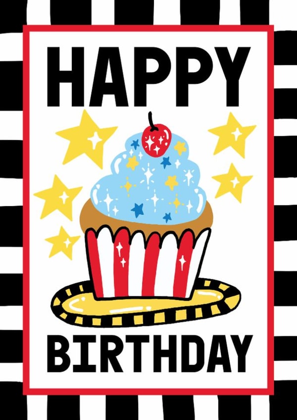 Classic Birthday Card — Blue Cupcake created by Sanders de Roeper