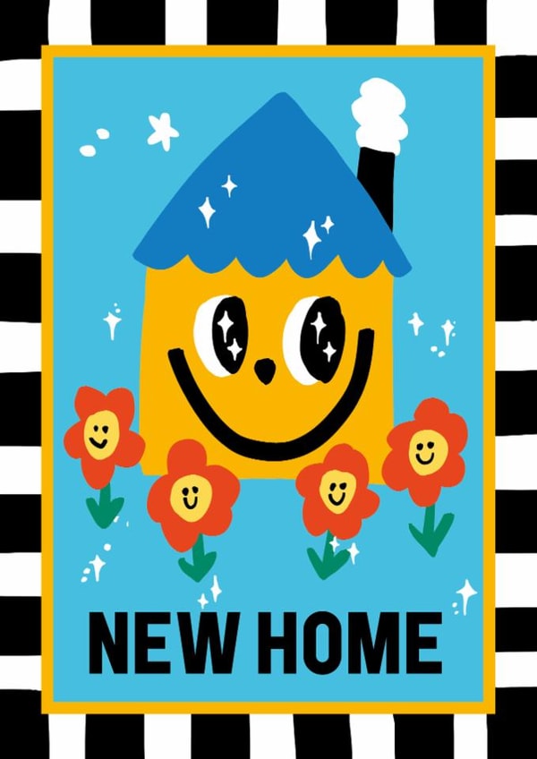 Cute New Home Card - Happy House created by Sanders de Roeper