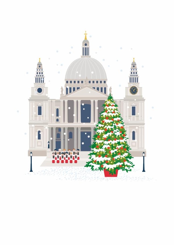 Classic Christmas Card - Saint Paul's Cathedral - London created by Klara Hawkins