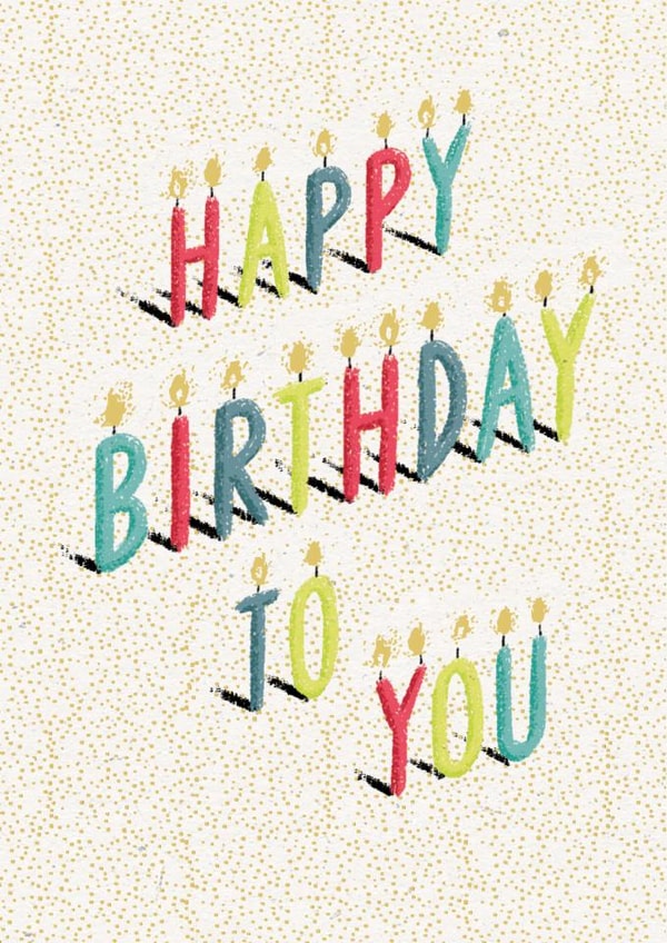 Classic Birthday Card – Colourful Candles created by Ohh Deer