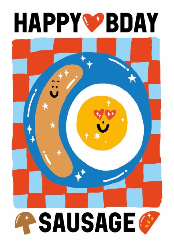 Cute Birthday Card — Smiley Fry Up created by Sanders de Roeper