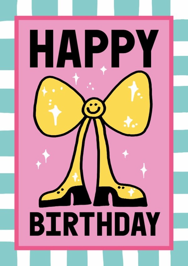Cute Birthday Card — Smiley Bow created by Sanders de Roeper