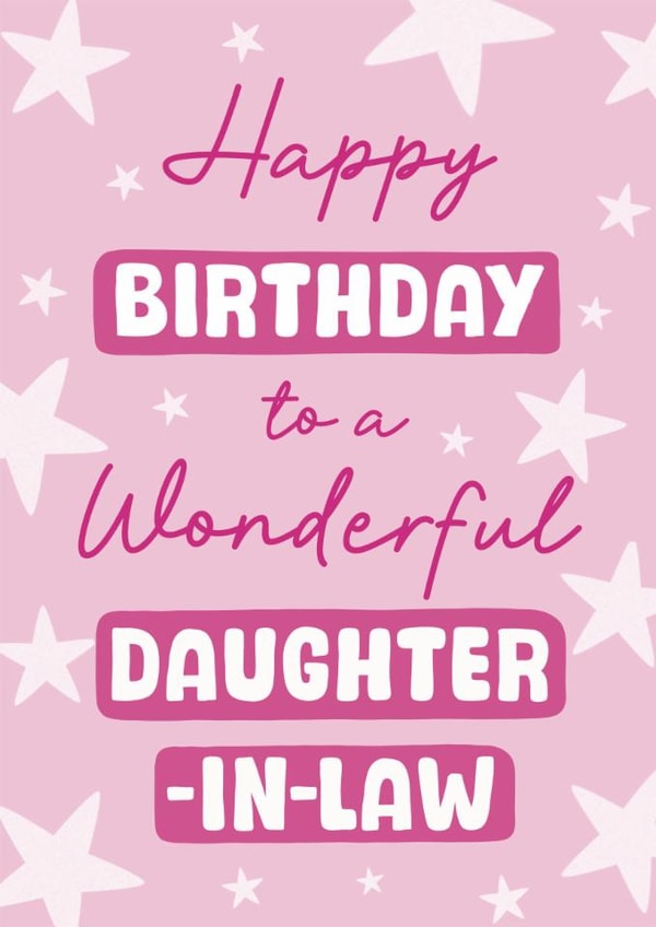 Classic Birthday Card - For Daughter In Law created by Stuck Shop Gifts