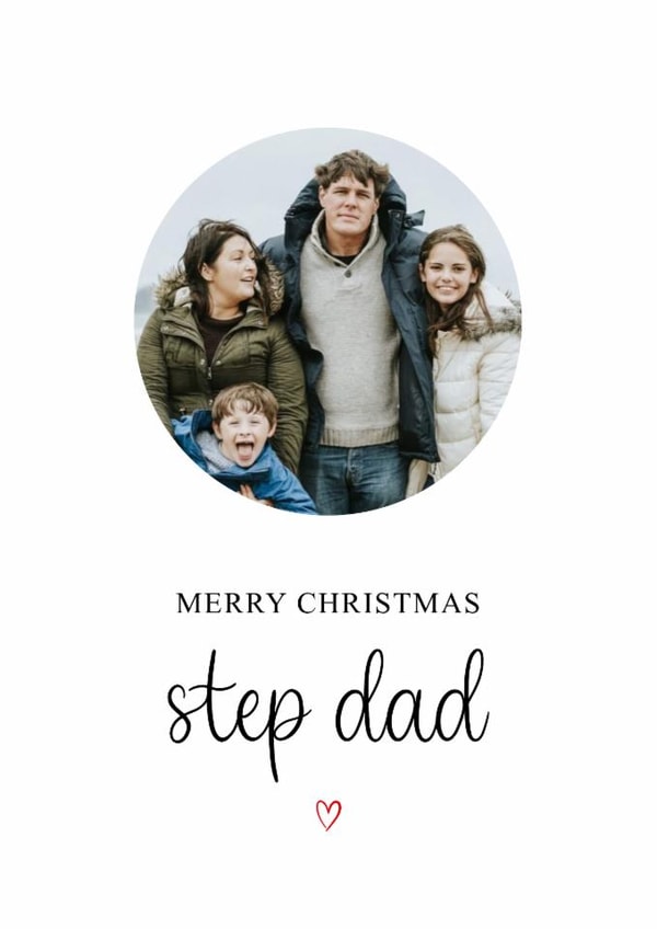 Merry Christmas Step Dad - Cute Card For Step Father created by Kalm Lettering