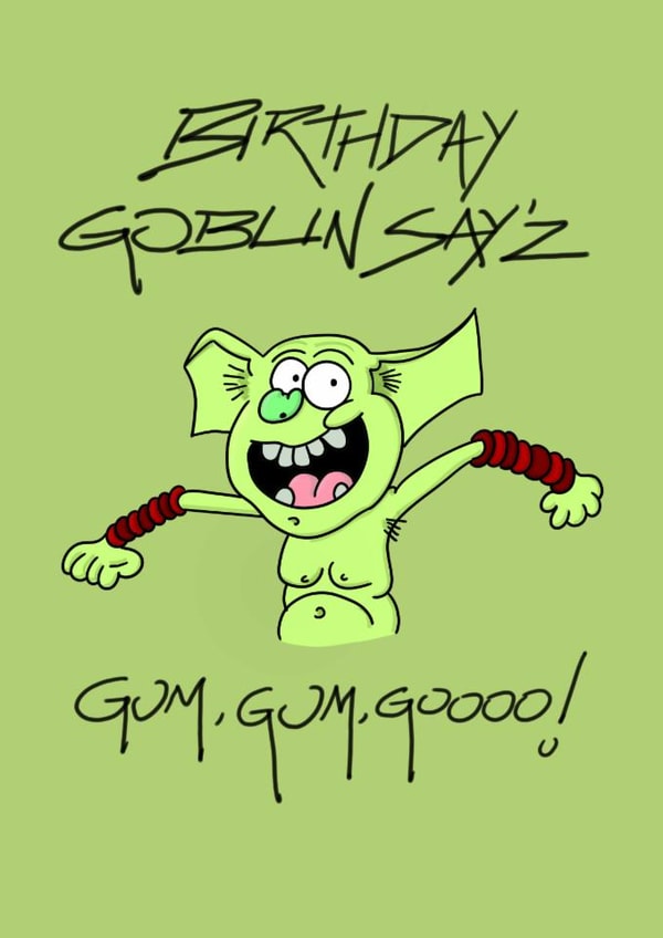 Birthday, happy, goblin created by Daniel Martin-Corben
