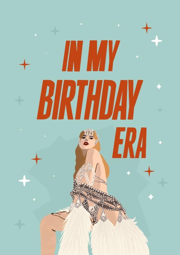 Taylor Swift themed Birthday Card - In My Birthday Era created by Danii Doodles