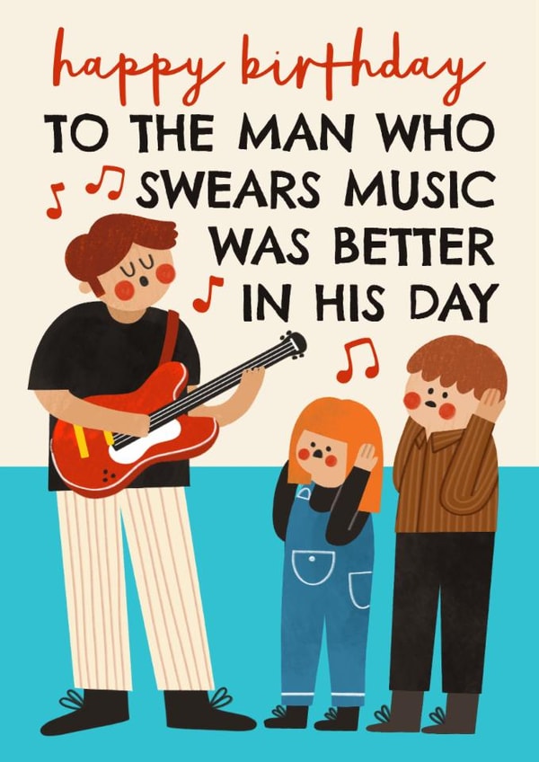 Funny Birthday Card - Music Was Better created by AbiGoLucky