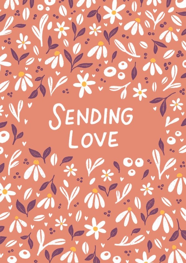 Pretty Thinking Of You Card - Sending Love - Daisies created by Pilea Press