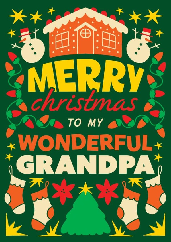 Classic Christmas Card - For Grandpa - Snowmen created by OBJECTABLES