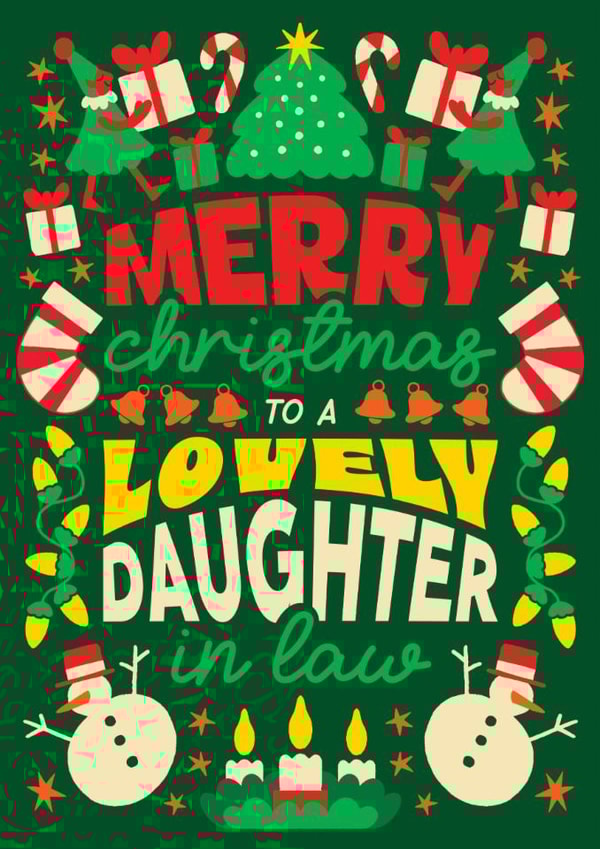 Cute Christmas Card - For Daughter In Law - Stockings created by OBJECTABLES