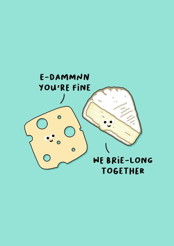 Cheesy anniversary/ valentines card for partner created by Back to the drawing board illustration 