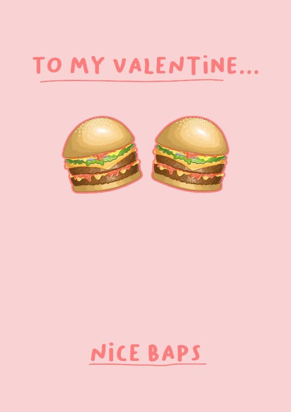 Cheeky saucy food pun valentines card for partner created by Back to the drawing board illustration 