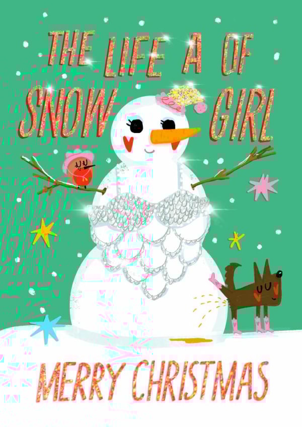 Funny Christmas Card - Taylor Swift - The Life Of A Snowgirl created by NICHOLA COWDERY ILLUSTRATIONS 