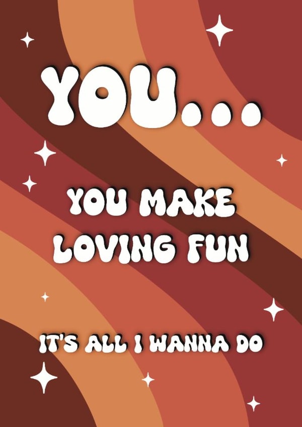 Cute Anniversary/Valentines card - Fleetwood Mac - You make loving fun created by Legible Nonsense