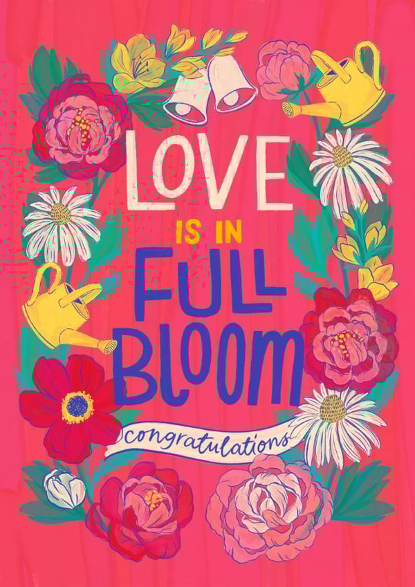 Pretty Wedding/Engagement Card - Love In Full Bloom created by Nicola B Studio