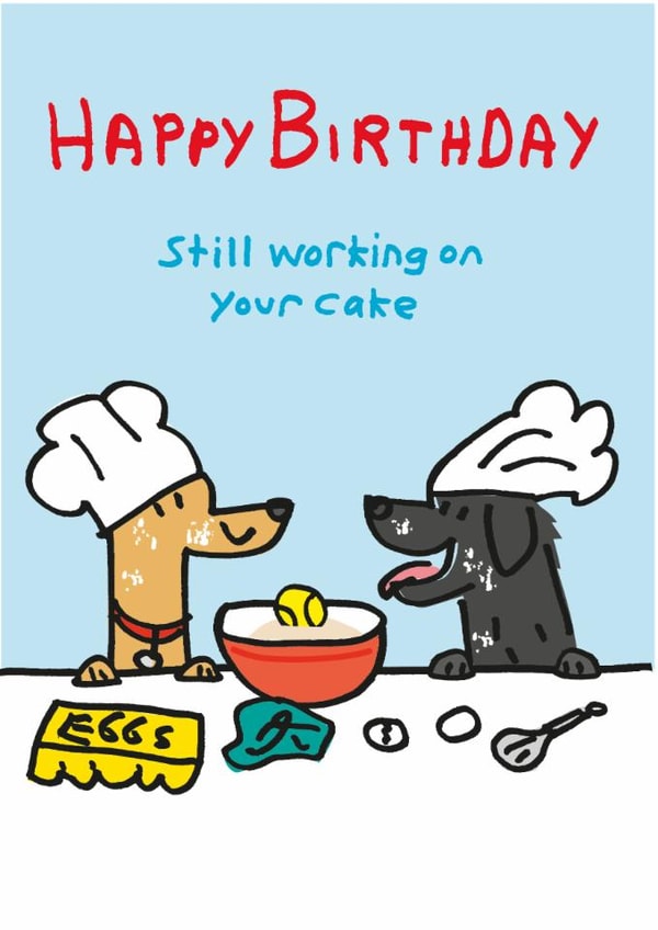 Cute Birthday Card - Dogs Baking created by Ohh Deer