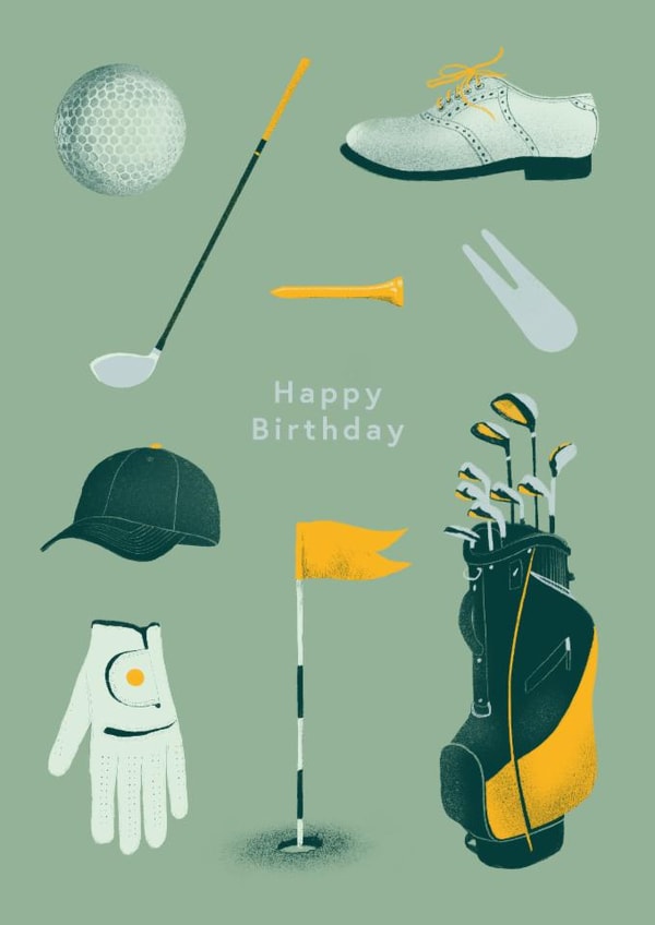 Classic Birthday Card - Golf Essentials created by Ohh Deer