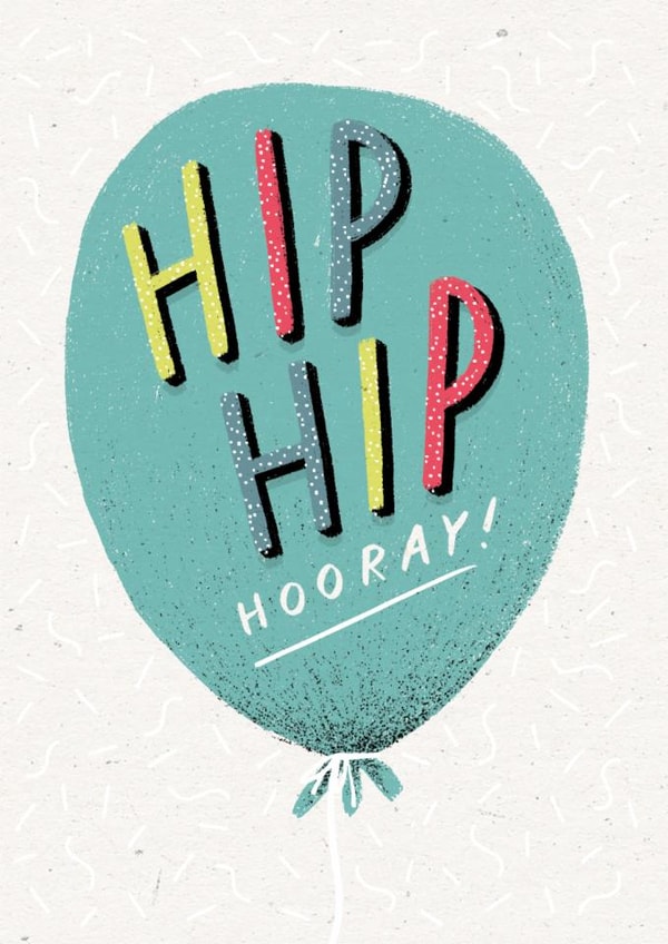 Classic Birthday Card - Hip Hip Hooray Balloon created by Ohh Deer