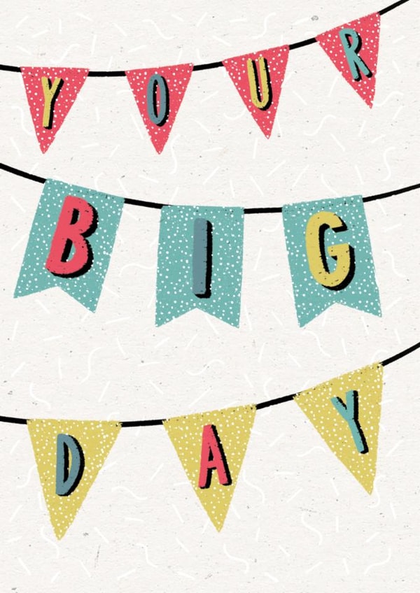 Classic Birthday/Wedding Card - Your Big Day Bunting created by Ohh Deer
