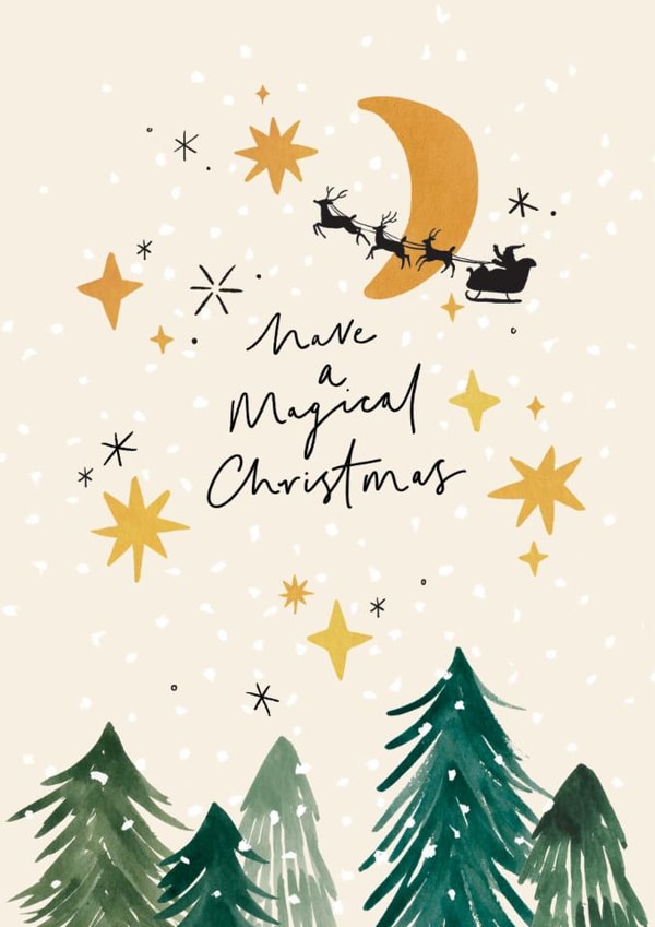 Classic Christmas Card - Santa - Magical Christmas created by Paperlink and Meraki Greeting Cards