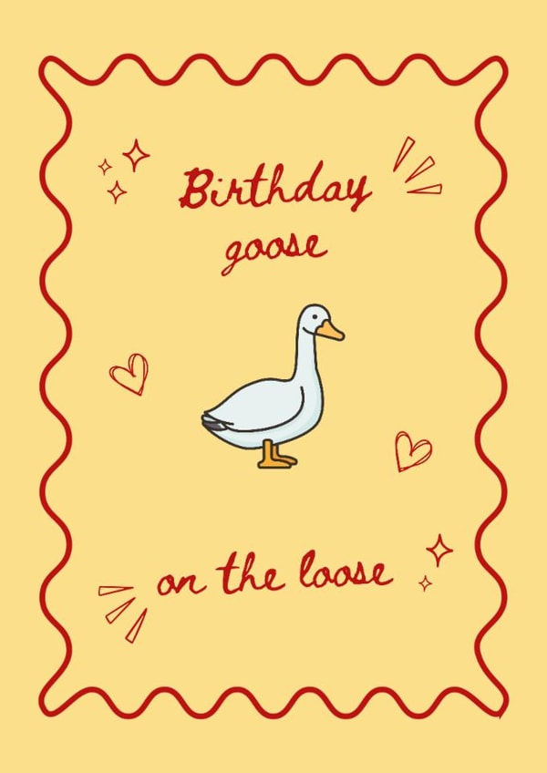 Cute Anniversary Valentines Card for your gorgeous little goose created by Jenny Cleeton