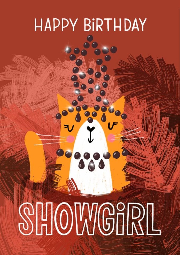 Cute Birthday Card - Showgirl - Taylor Swift Themed created by Nicola Watson