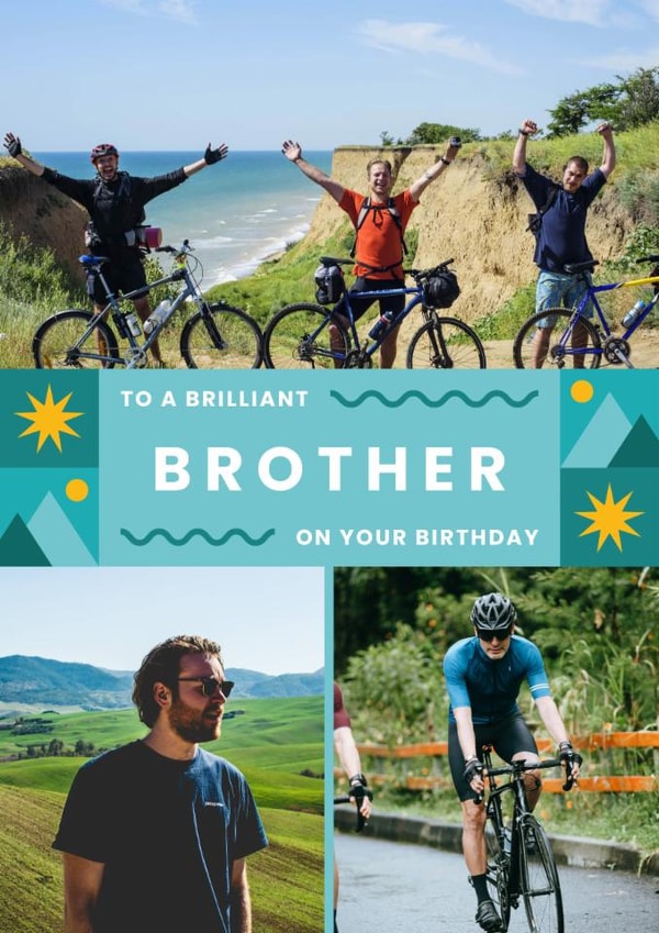 Classic Birthday Photo Card - Brilliant Brother created by Joanne Hawker