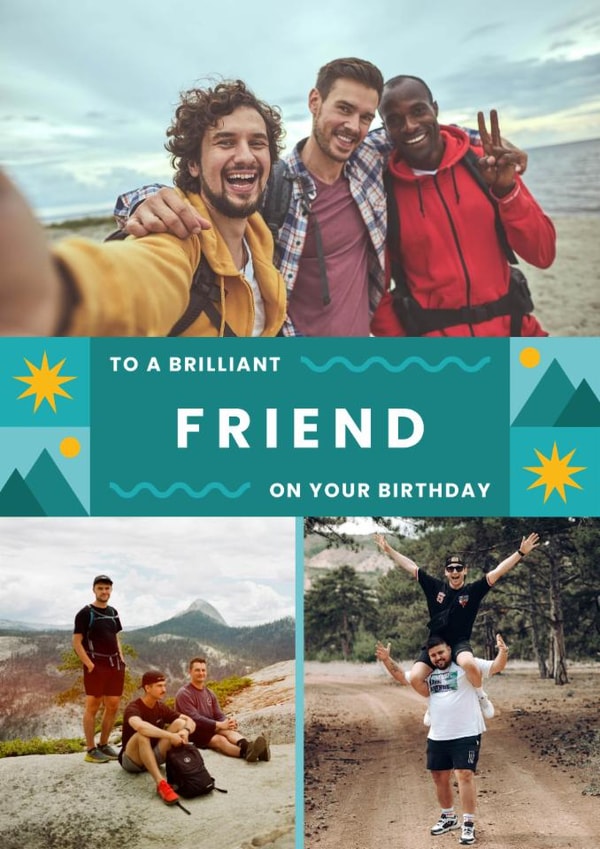 Classic Birthday Photo Card - Brilliant Friend created by Joanne Hawker