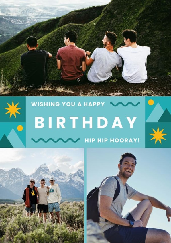 Classic Birthday Photo Card - Hip Hip Hooray! created by Joanne Hawker