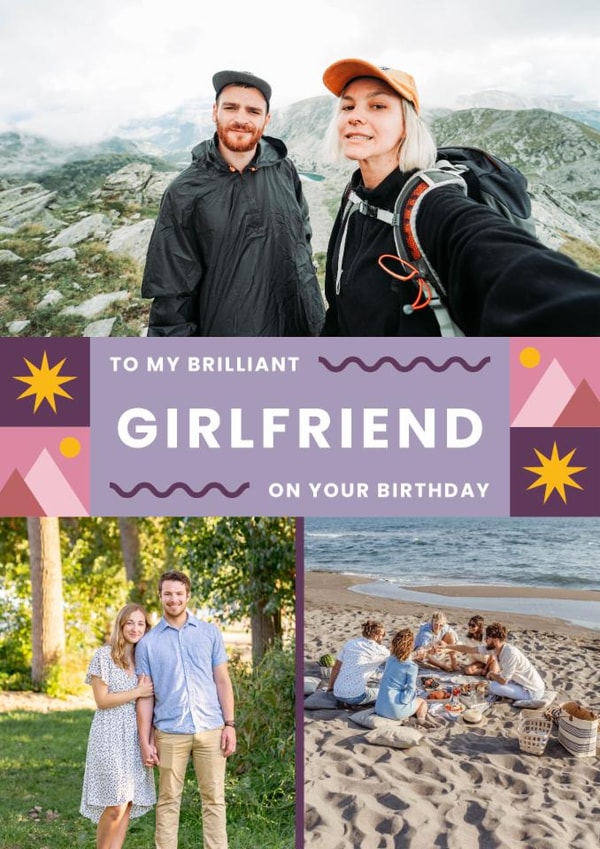 Classic Birthday Photo Card - Brilliant Girlfriend created by Joanne Hawker