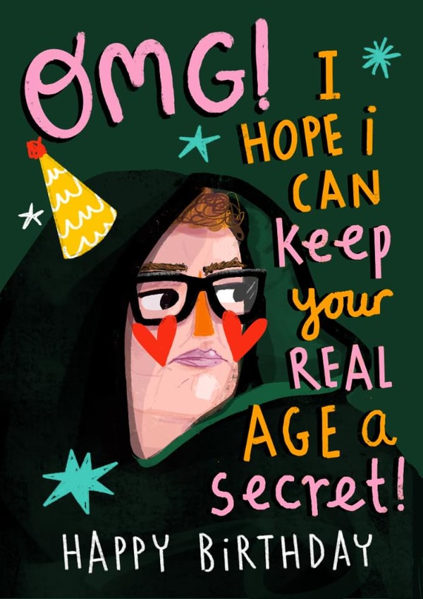 Funny Birthday Card - The Traitor's Can Alan Keep a Secret - Alan Carr created by NICHOLA COWDERY ILLUSTRATIONS