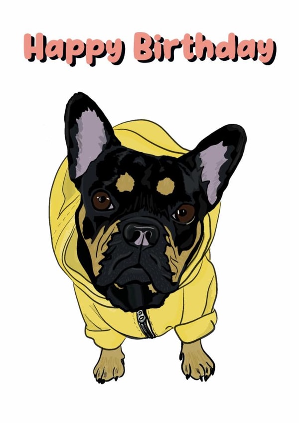 Happy birthday French Bulldog created by Love Maggie