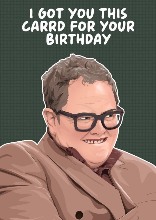 Funny Birthday Card - Alan Carr - The Traitors created by Pink + Pip
