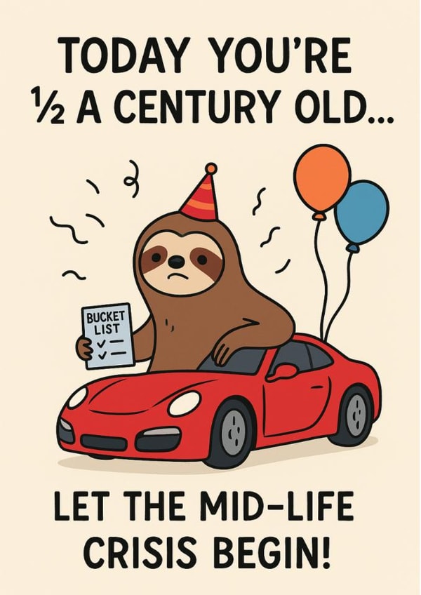 Birthday 1/2 a century created by Chasing Cards