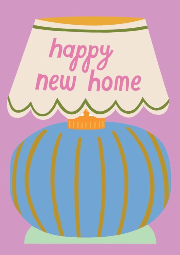 Fun New Home Card - Lampshade - Happy New Home created by Raspberry Blossom