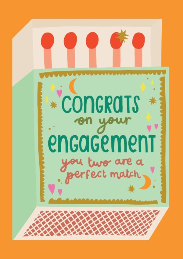 Fun Engagement Card - You Two Are A Perfect Match - Match Box created by Raspberry Blossom