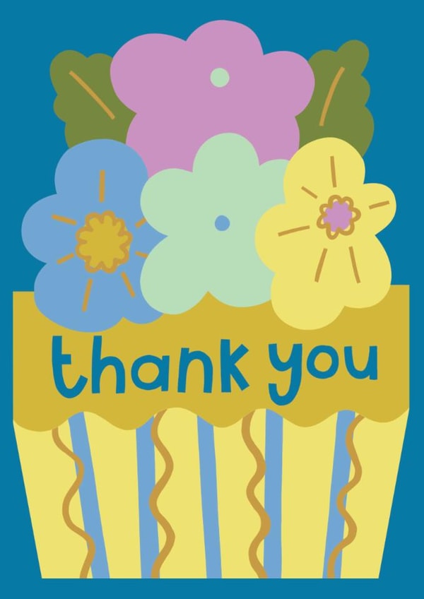 Classic Thank You Card - Flowers - Flower Pot created by Raspberry Blossom